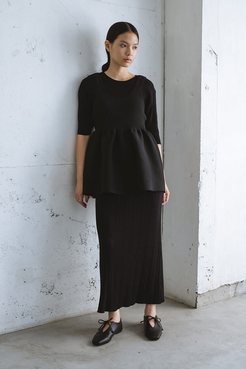 STYLEMIXER「マルチWAYペプラムニットワンピース」|ワンピース|