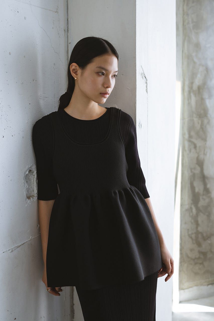 STYLEMIXER「マルチWAYペプラムニットワンピース」|ワンピース|