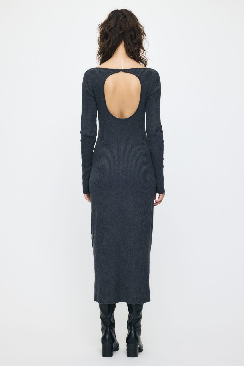 MOUSSY「BACK OPEN LONG ドレス」|ワンピース|