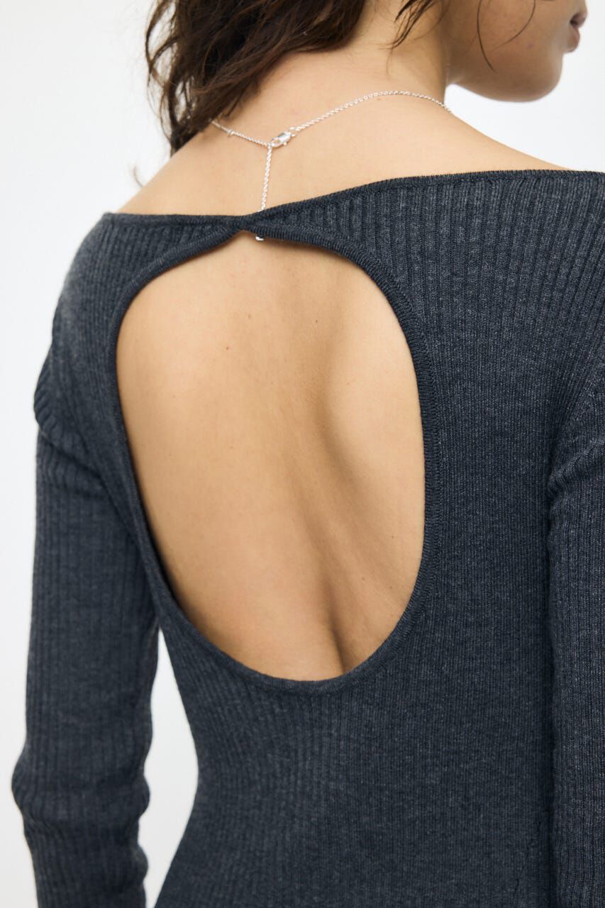 MOUSSY「BACK OPEN LONG ドレス」|ワンピース|