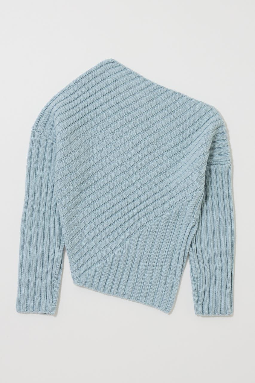 MOUSSY「ASYMMETRY RIB ニット」|ニット・セーター|