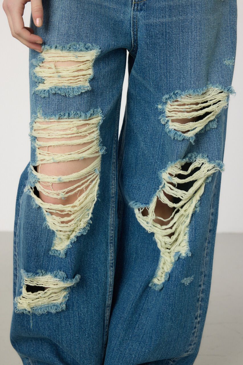 RODEO CROWNS「Hard Crash looseワイドデニム」|デニム|