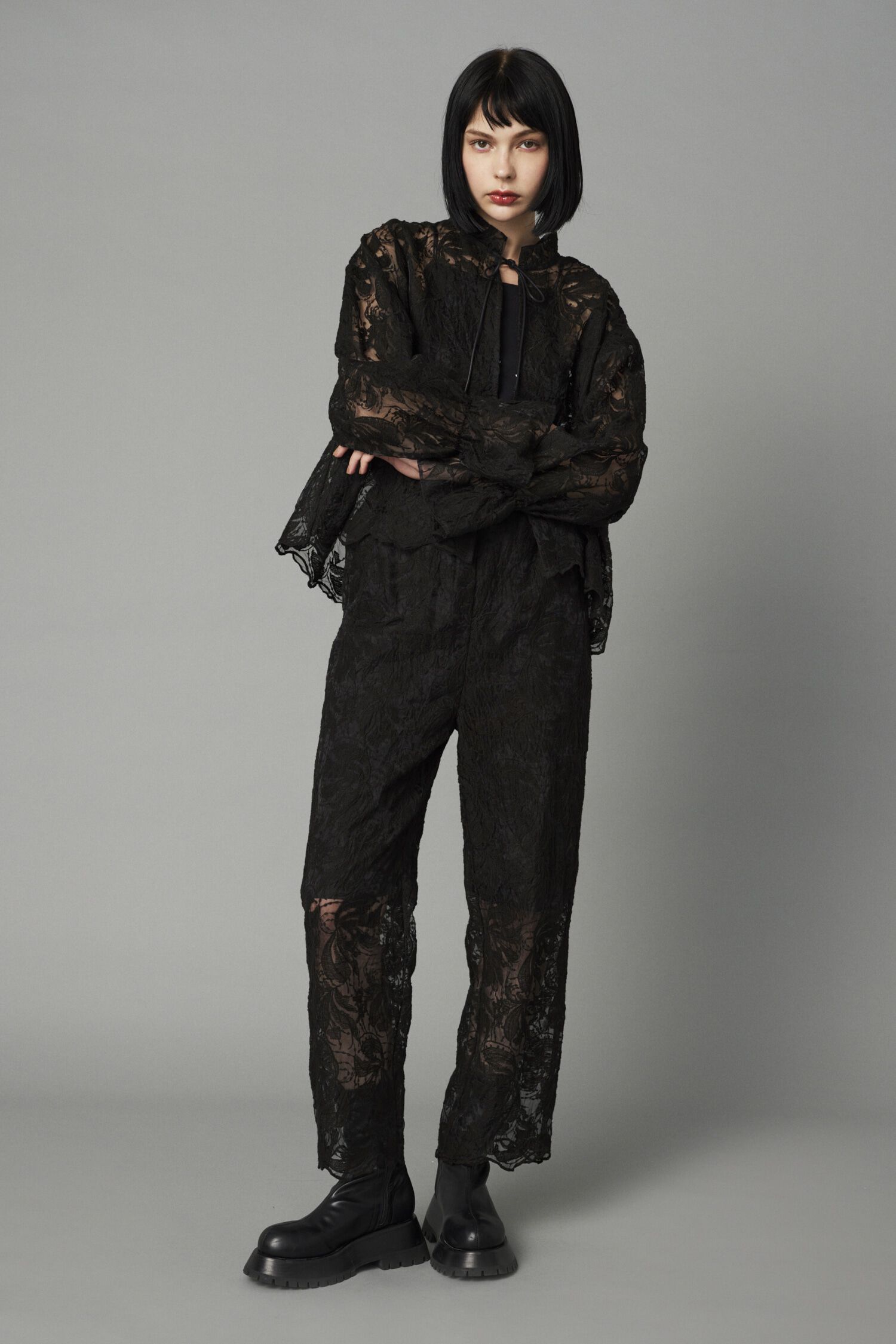 HeRIN.CYE「Lace pants」|その他|BLK