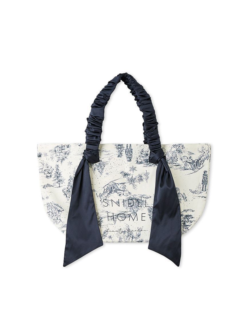 SNIDEL HOME「オーガニックキャンバストート -BIG-（Toile de Jouy）」|トートバッグ|NVY