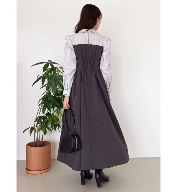 dazzlin「【久間田琳加コラボ】シャツベアドッキングワンピース」|ワンピース|