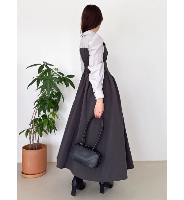 dazzlin「【久間田琳加コラボ】シャツベアドッキングワンピース」|ワンピース|