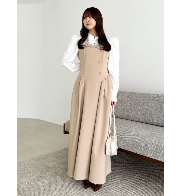 dazzlin「【久間田琳加コラボ】シャツベアドッキングワンピース」|ワンピース|