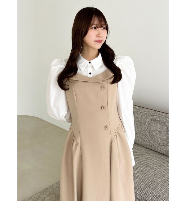 dazzlin「【久間田琳加コラボ】シャツベアドッキングワンピース」|ワンピース|