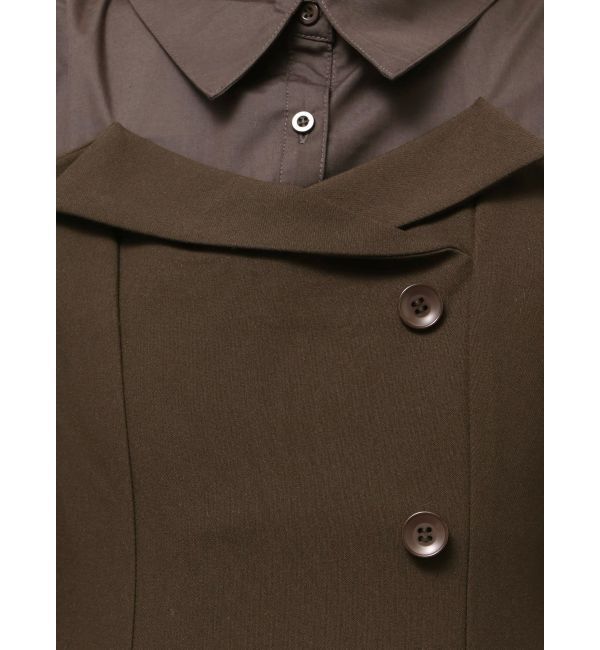 dazzlin「【久間田琳加コラボ】シャツベアドッキングワンピース」|ワンピース|