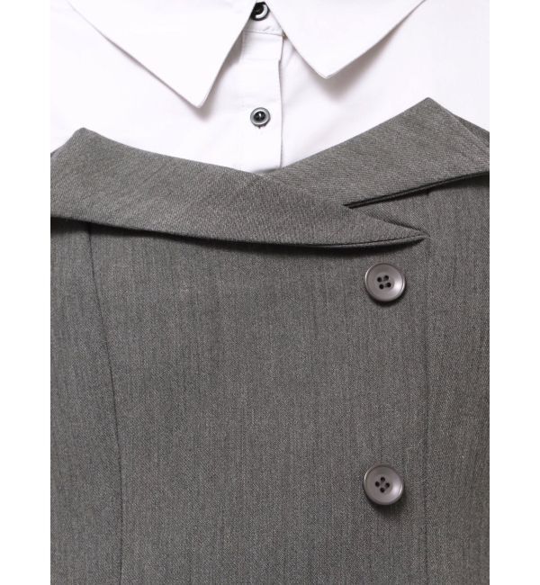 dazzlin「【久間田琳加コラボ】シャツベアドッキングワンピース」|ワンピース|