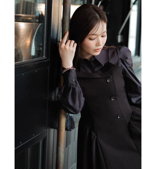 dazzlin「【久間田琳加コラボ】シャツベアドッキングワンピース」|ワンピース|