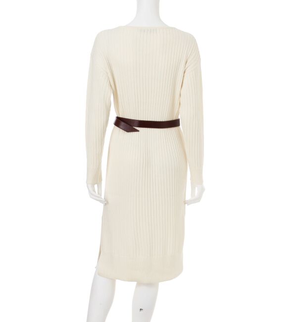 MERCURYDUO「ベルト付スリットニットワンピース」|ワンピース|