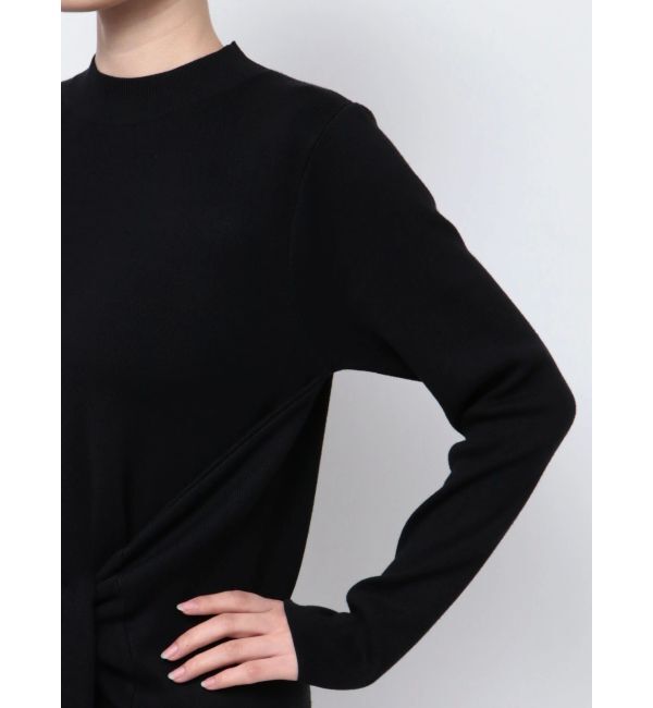 MERCURYDUO「フロントタイミニニットワンピース」|ワンピース|