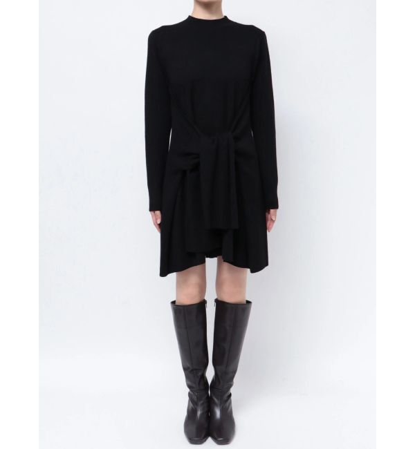 MERCURYDUO「フロントタイミニニットワンピース」|ワンピース|