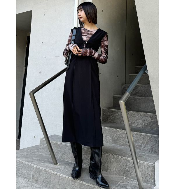 MURUA「フロントベルトジャンパースカート」|ワンピース|