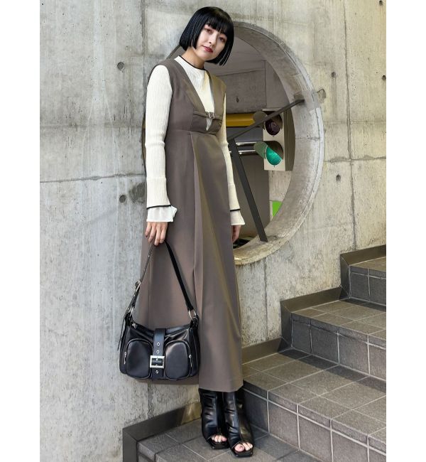 MURUA「フロントベルトジャンパースカート」|ワンピース|