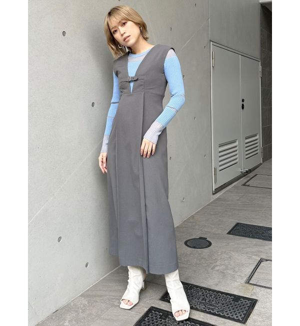 MURUA「フロントベルトジャンパースカート」|ワンピース|