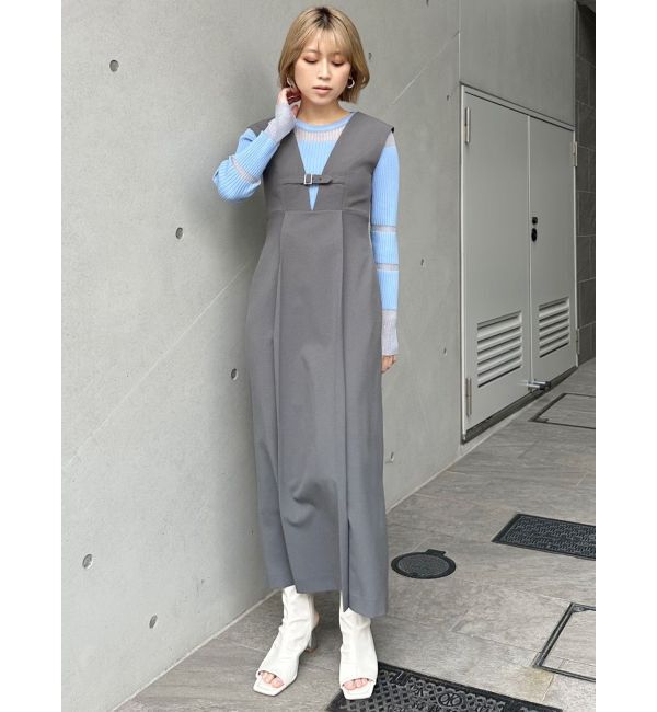 MURUA「フロントベルトジャンパースカート」|ワンピース|