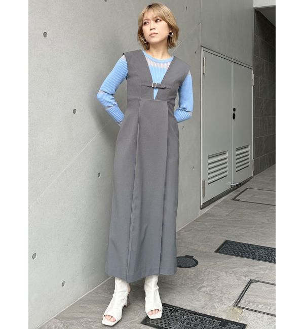 MURUA「フロントベルトジャンパースカート」|ワンピース|