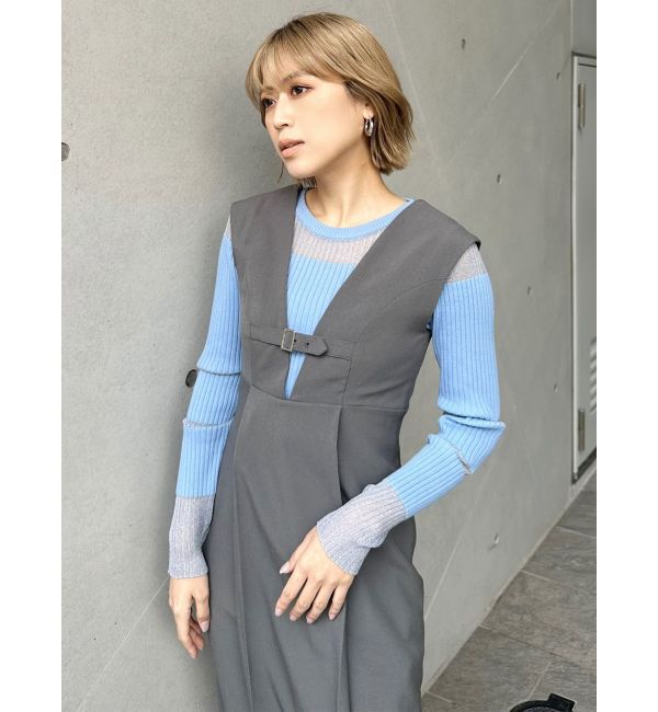 MURUA「フロントベルトジャンパースカート」|ワンピース|