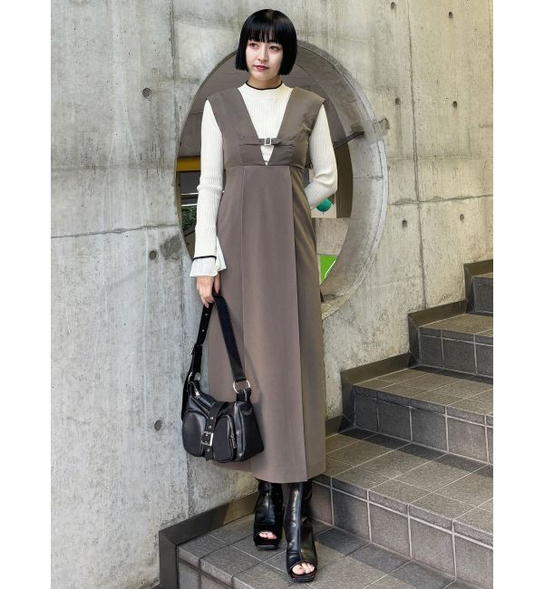 MURUA「フロントベルトジャンパースカート」|ワンピース|