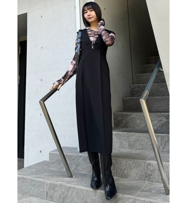 MURUA「フロントベルトジャンパースカート」|ワンピース|