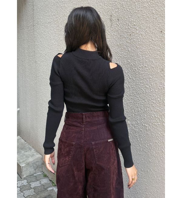 MURUA「カシュクールハーフジップトップス」|ニット・セーター|
