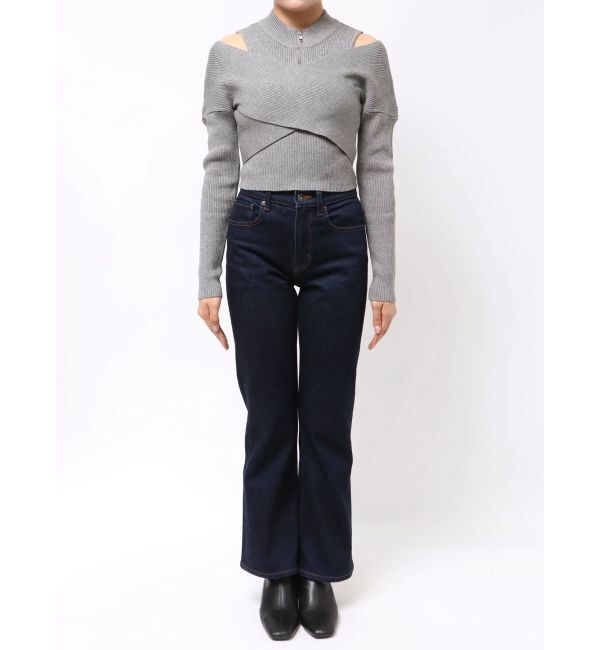 MURUA「カシュクールハーフジップトップス」|ニット・セーター|