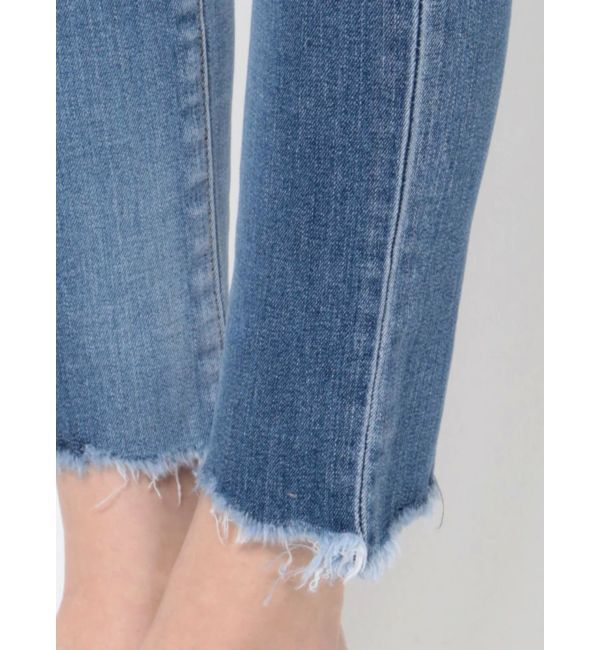 Ungrid「ハイウエストフレイドヘムストスリ」|デニム|