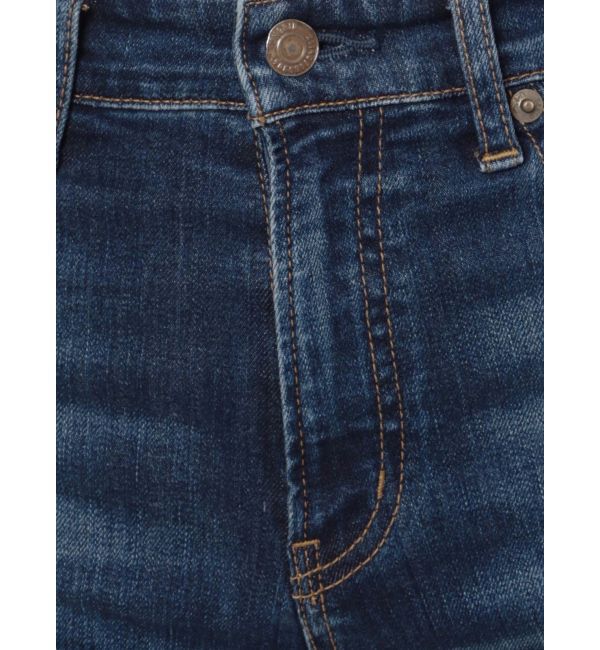 Ungrid「ハイウエストフレイドヘムストスリ」|デニム|