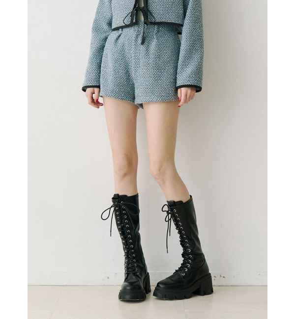 jouetie「コンパクトツイードショーパン【セットアップ対応】」|その他|ブルー