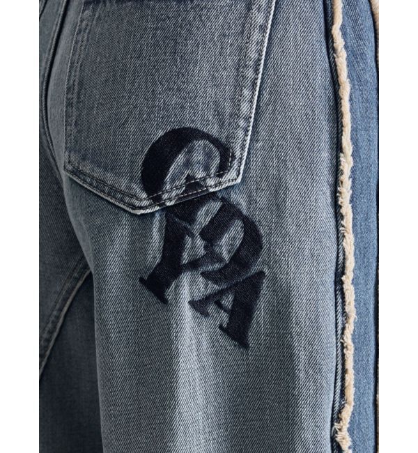 GYDA「ハイウエストside slit GYDAワイドデニムパンツ」|デニム|