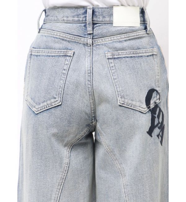 GYDA「ハイウエストside slit GYDAワイドデニムパンツ」|デニム|