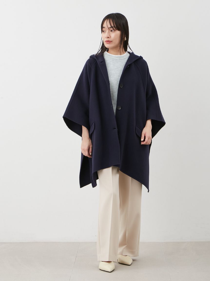 Mila Owen「フードポンチョコート」|チェスターコート|