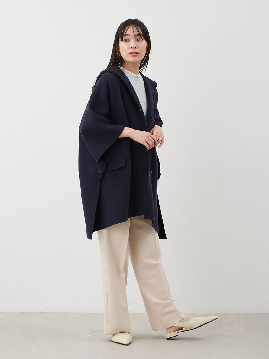 Mila Owen「フードポンチョコート」|チェスターコート|