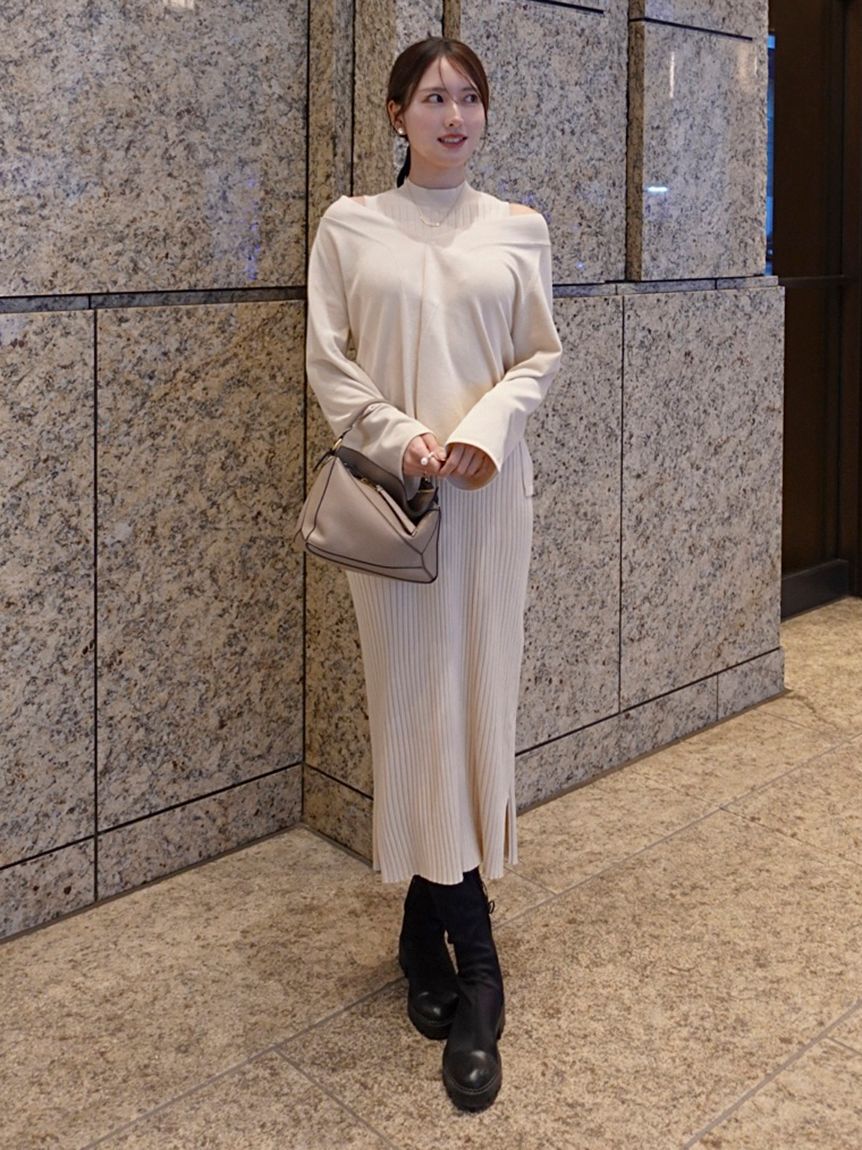 Mila Owen「両得レイヤードニットワンピ」|ワンピース|