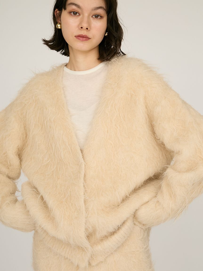 emmi atelier「シャギーニットカーディガン」|カーディガン|