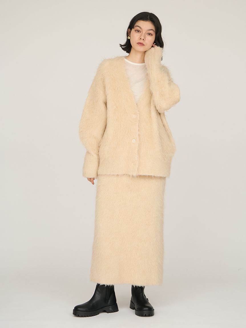 emmi atelier「シャギーニットカーディガン」|カーディガン|