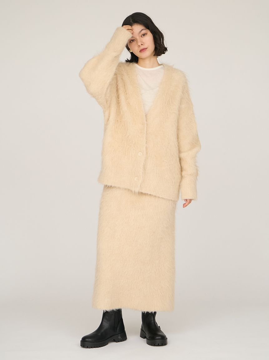 emmi atelier「シャギーニットカーディガン」|カーディガン|