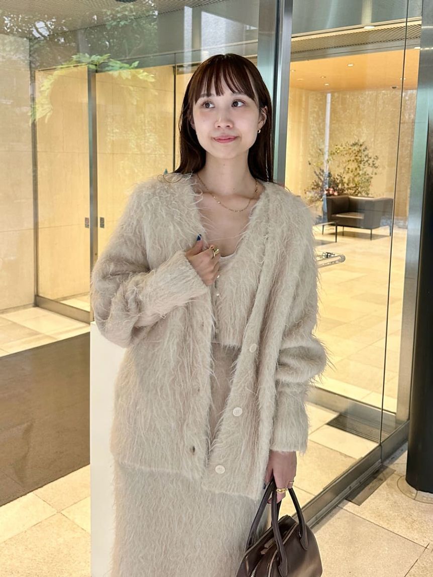 emmi atelier「シャギーニットカーディガン」|カーディガン|