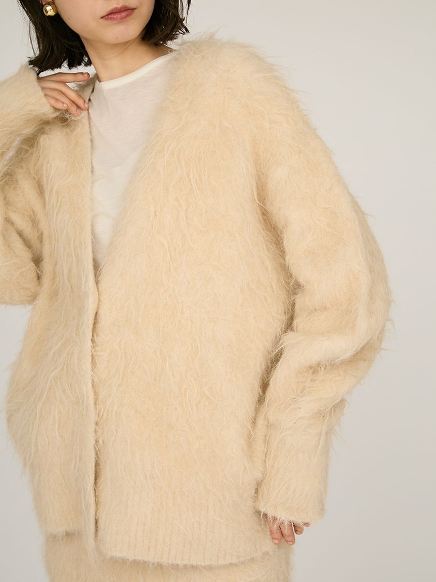 emmi atelier「シャギーニットカーディガン」|カーディガン|