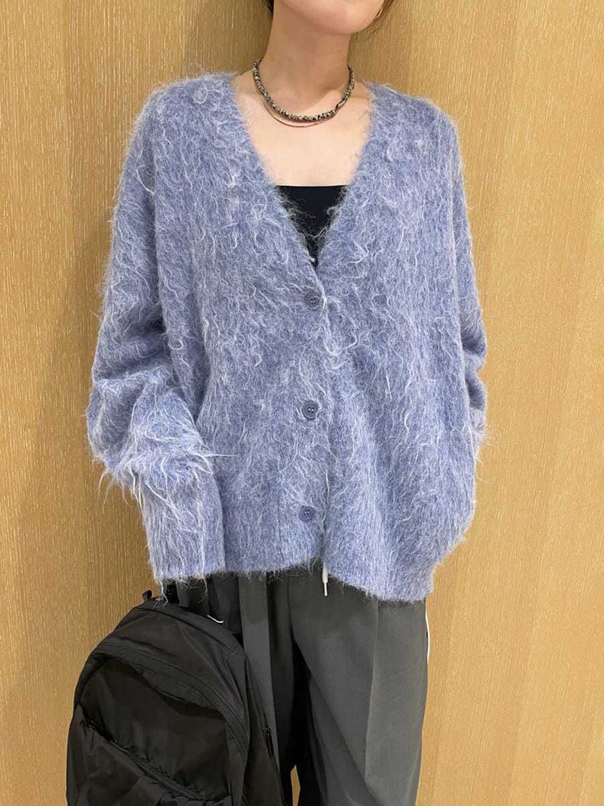 emmi atelier「シャギーニットカーディガン」|カーディガン|BLU