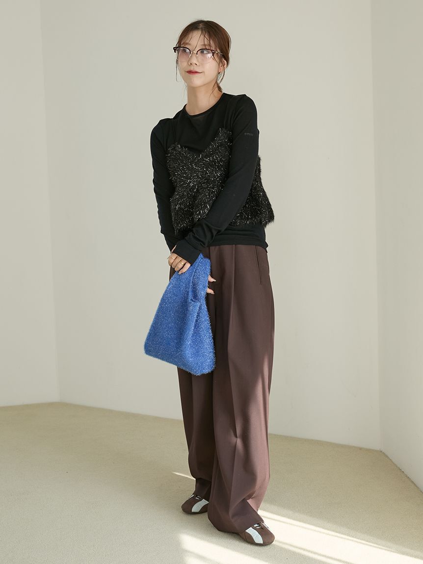 emmi atelier「【ONLINE限定】グリッターラメバッグ」|ハンドバッグ|