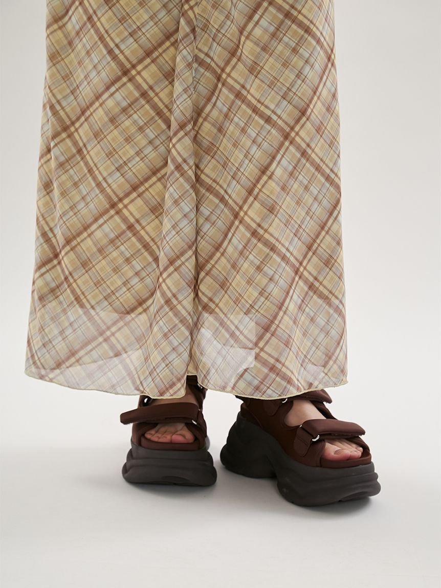 emmi atelier「シアーメッシュチェックワンピース」|ワンピース|