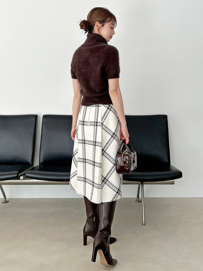 SNIDEL「Sustainableロービングチェックミドルスカート」|スカート|