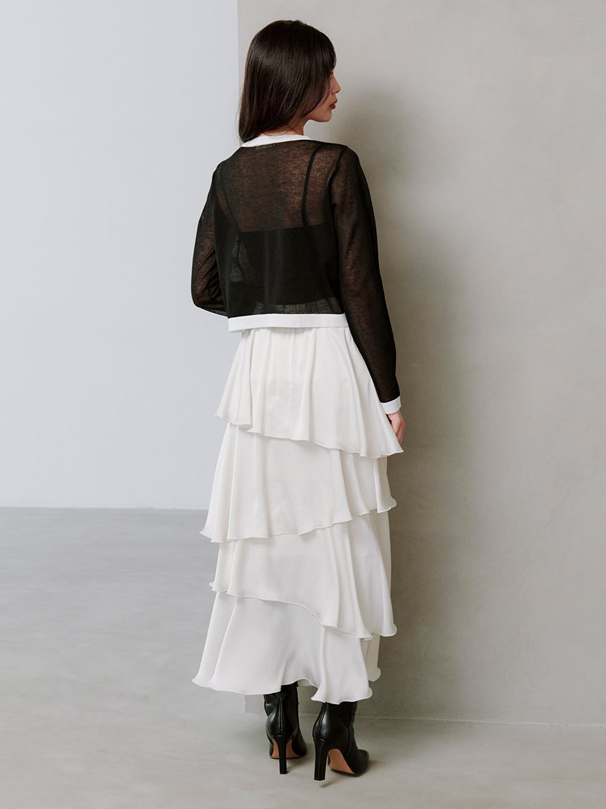 SNIDEL「Sustainableメタルボタンシアーカーディガン」|ニット・セーター|