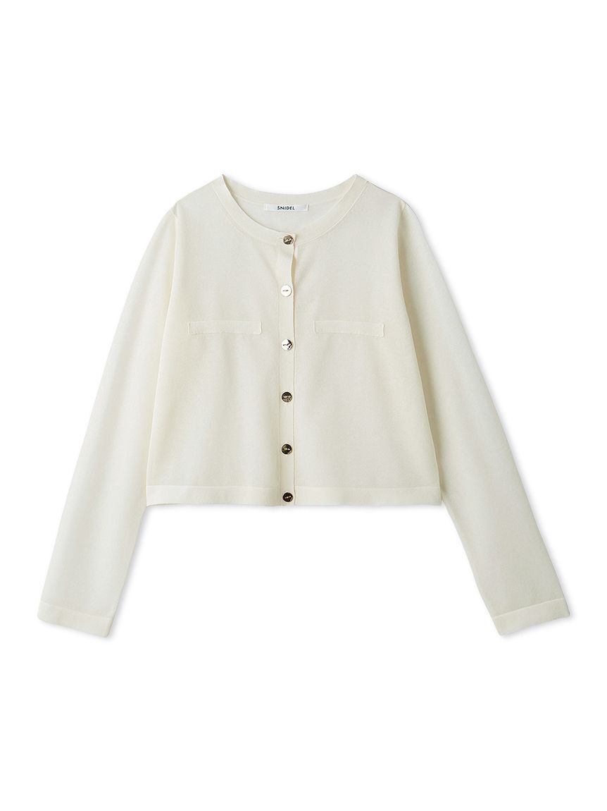 SNIDEL「Sustainableメタルボタンシアーカーディガン」|ニット・セーター|