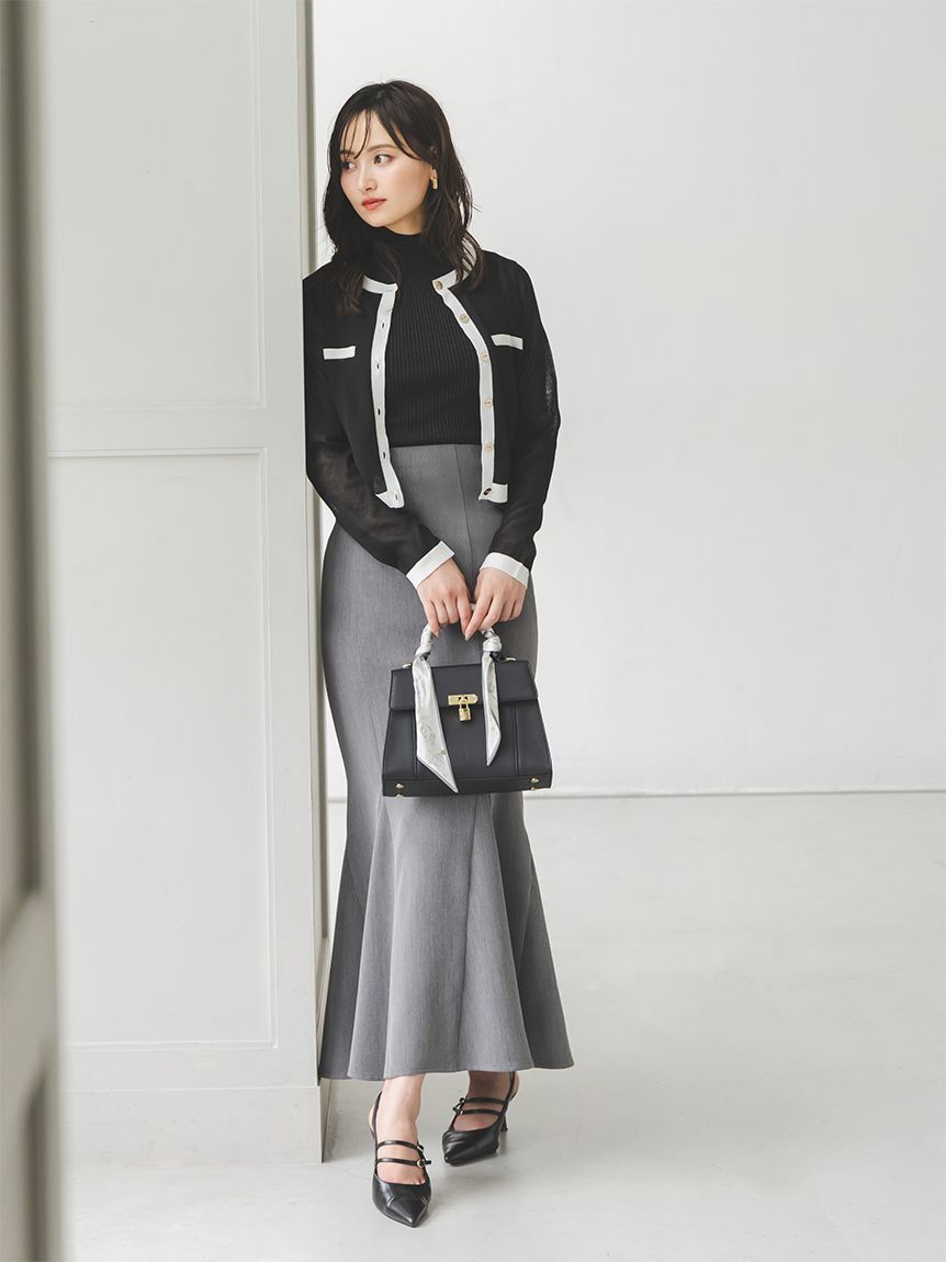 SNIDEL「Sustainableメタルボタンシアーカーディガン」|ニット・セーター|