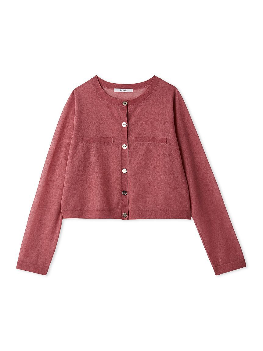 SNIDEL「Sustainableメタルボタンシアーカーディガン」|ニット・セーター|PNK