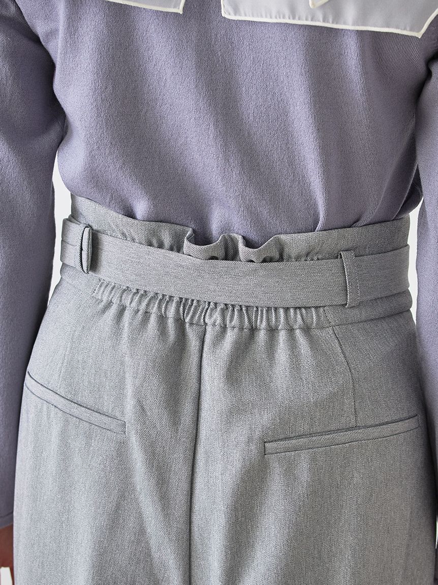 SNIDEL「スタイルアップベルティッドワイドパンツ」|チノ|